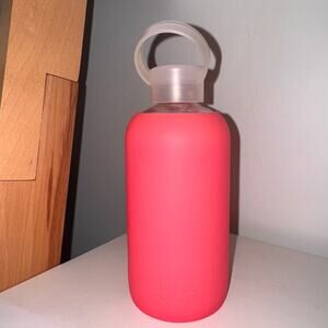 BKR Pink Little Bottle Reusable Glass Dishwasher Safe Removable Silicone Sleeve